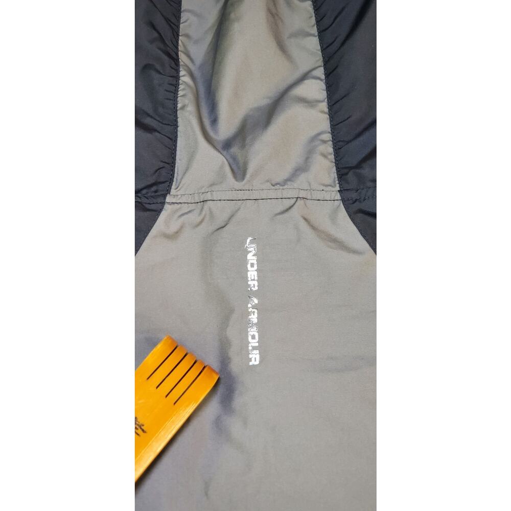 Under Armour Jacket Mens Sz M Black Gray AllSeasonGear Hooded Rain C33-49 - Picture 10 of 11